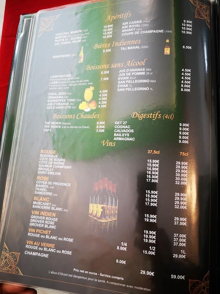 Taj-Mahal-Paris-centre-halal-100%- Tour-Eiffel - Menu Image 1